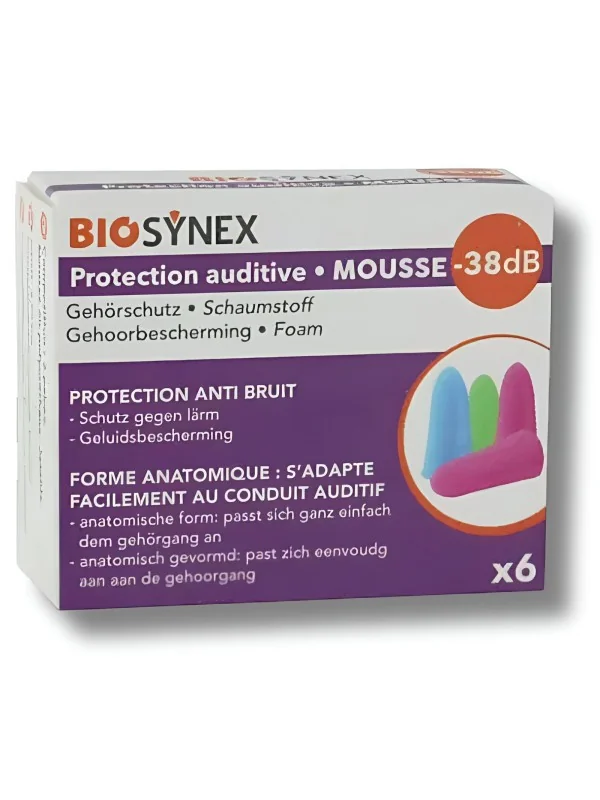 BIOSYNEX - MOUSSE AUDITIVE ANTI BRUIT 3 PAIRES
