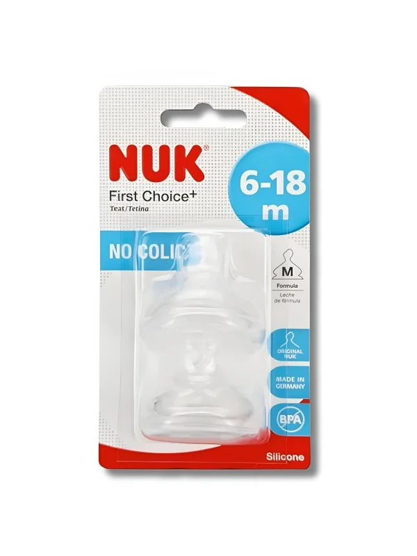 NUK FIRST CHOICE+ - LOT DE 2 TETINES TAILLE M 6-18MOIS