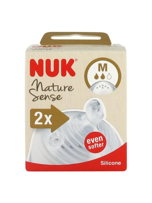 NUK NATURE SENSE 2 TÉTINES SILICONE TAILLE M