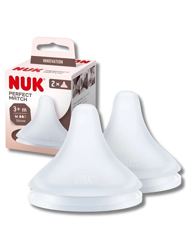 NUK - LOT DE 2 TÉTINES PERFECT MATCH TAILLE M +3MOIS