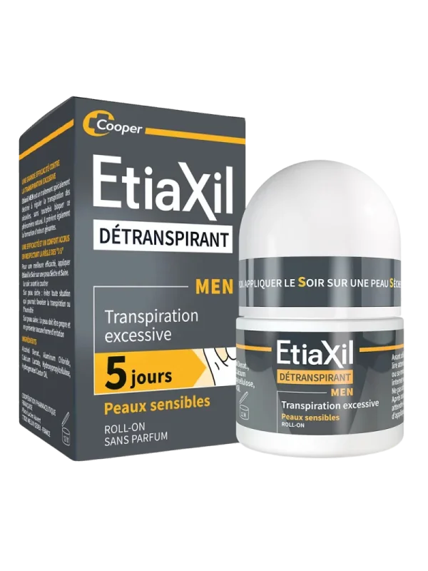 ETIAXIL - DETRANSPIRANT MEN ROLL ON PEAUX SENSIBLES 15ML