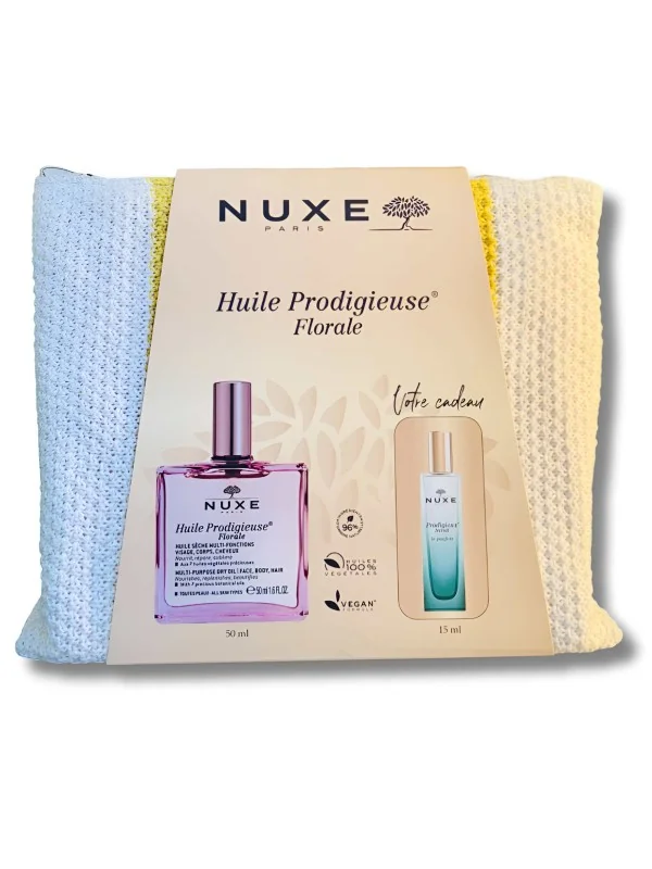 NUXE - HUILE PRODIGIEUSE FLORALE 50ML+ PARFUM NEROLI 15ML ET TROUSSE OFFERTS