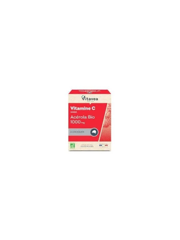 VITAVEA ACEROLA BIO 1000 MG VITAMINE C 24 COMPRIMES A CROQUER