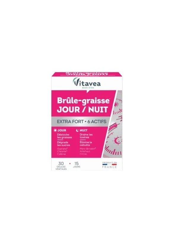 VITAVEA BRULE GRAISSE JOUR ET NUIT EXTRA FORT 30 GELULES