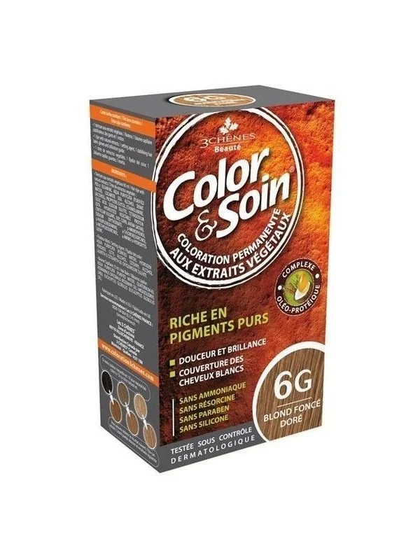 color soin blond fonce dore 6g coloration permanente
