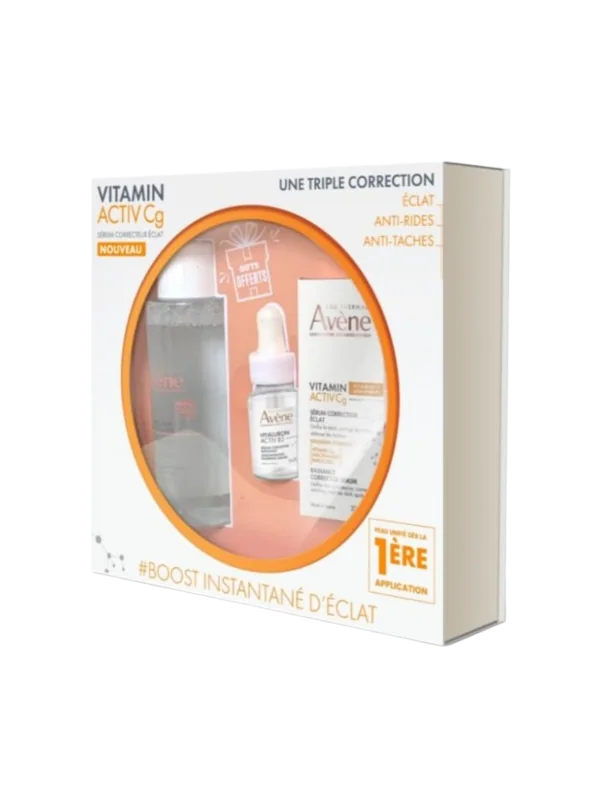 AVENE - COFFRET : SERUM VITAMINE ACTIV CG 30ML + EAU MICELLAIRE 100 ML OFFERTE + SERUM HB3 10ML OFFERT
