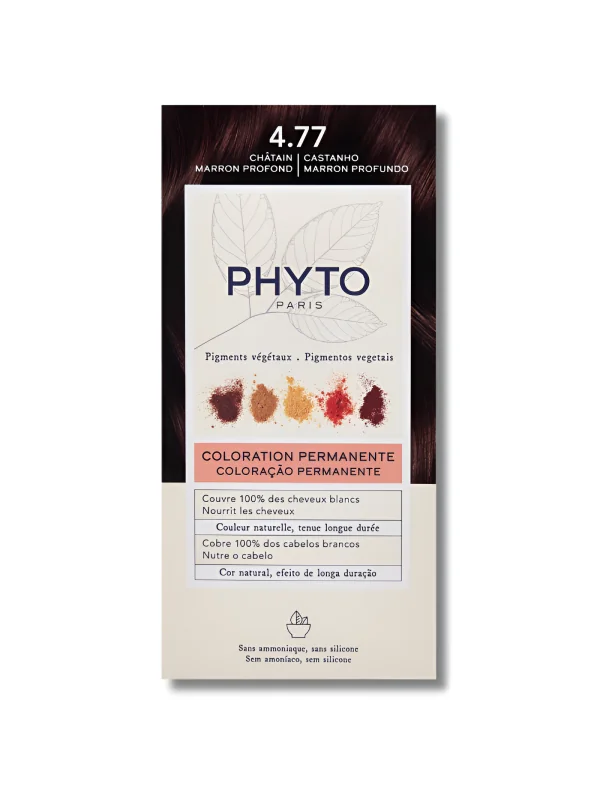 PHYTO PHYTOCOLOR - COLORATION PERMANENTE CHATIN MARRON PROFOND 4.77