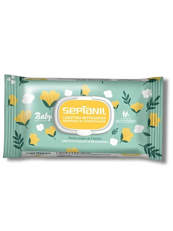 SEPTANIL - LINGETTES NETTOYANTES HYDRATANTES BEBE 72 PIECES