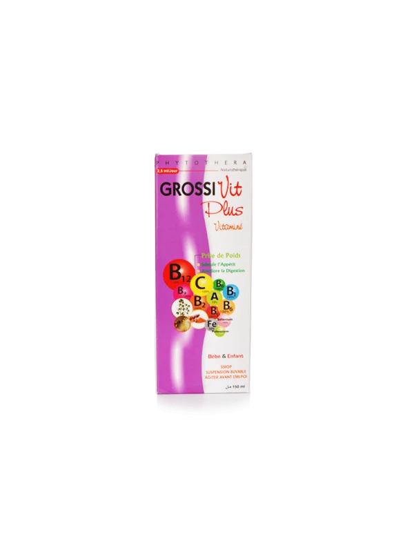 PHYTOTHERA GROSSIVIT PLUS VITAMINE BÉBÉ ET ENFANT SIROP 150ML