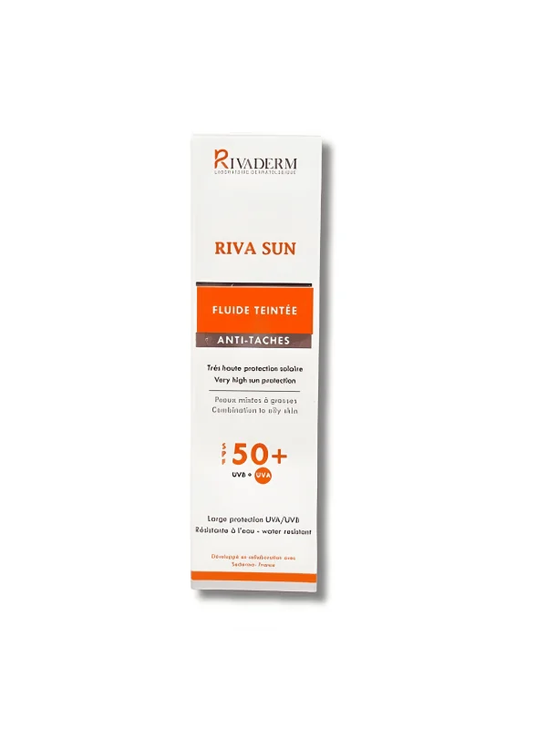 RIVADERM RIVA SUN - ECRAN FLUIDE TEINTÉ ANTI TACHES SPF50+ 50ML
