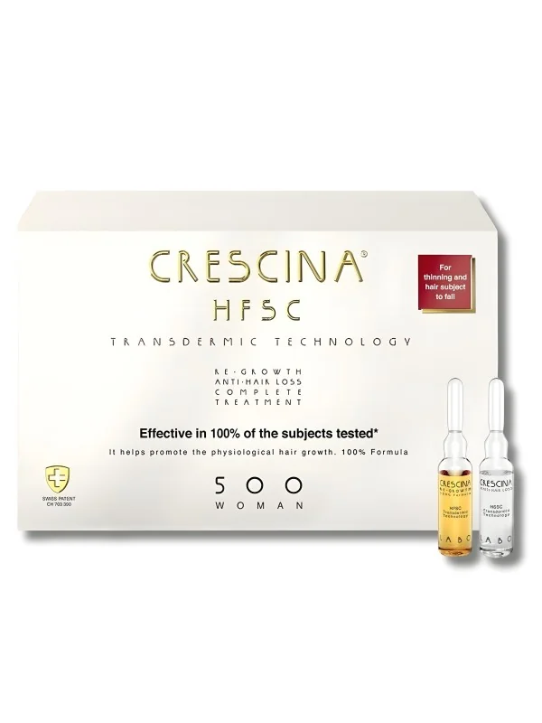 CRESCINA TTT COMPLET (ANTI CHUTE+REPOUSSE) 500 femme 10 +10 AMPOULES