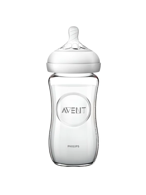 PHILIPS AVENT - BIBERON NATUREL EN VERRE 1M+ 240 ML
